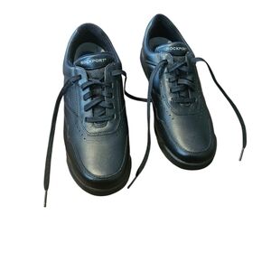 Rockport Men's Black Leather Shoes Size 6.5